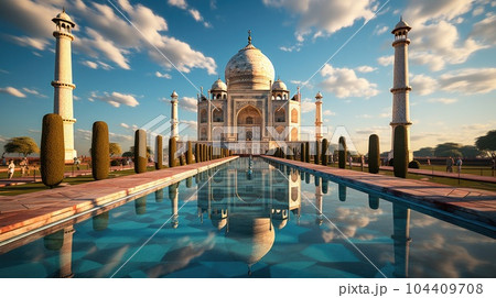 Taj Mahal at sunset, Fabulous Taj Mahal. 104409708