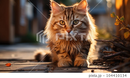 A cute Savannah cat. 104410134