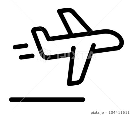 飛行機の離陸アイコン 104411611