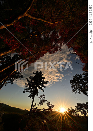 王地山展望台からの朝日 104412199