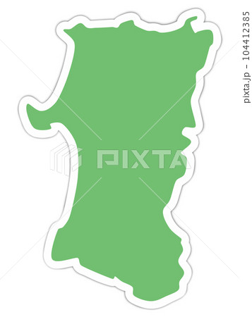 秋田県の形 104412385