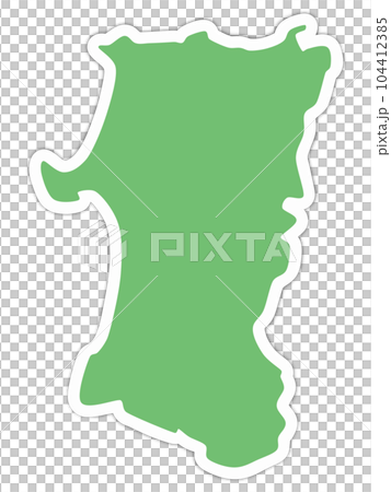 秋田県の形 104412385
