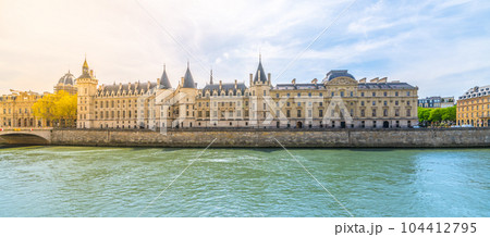 The Conciergerie - former courthouse and prison at river Seine in Paris, France The Conciergerie - former courthouse and prison at river Seine in Paris, France 104412795