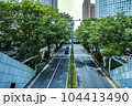 車や観光の人が行き交う大都会の風景 104413490