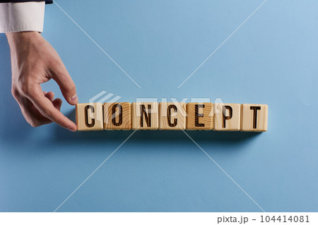 Realistic wooden blocks with the word concept. Realistic wooden blocks with the word concept. 104414081