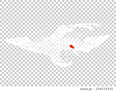 平面撲翼鶴（丹頂鶴）手繪圖 104414395