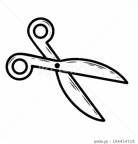 Scissors. Vector illustration in doodle style. 104414519