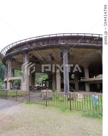 フォトジェニックな映える廃墟、神子畑選鉱場跡と鉱山関連遺跡、かつては東洋一と言われた巨大施設建物の跡 フォトジェニックな映える廃墟、神子畑選鉱場跡と鉱山関連遺跡、かつては東洋一と言われた巨大施設建物の跡 104414798