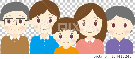 3世代の家族のイラスト 104415246