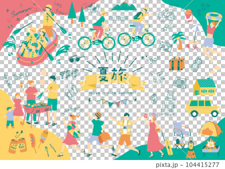 people enjoying summer vacation 104415277