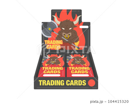 トレーディングカードの、ボックスのイラスト 104415320