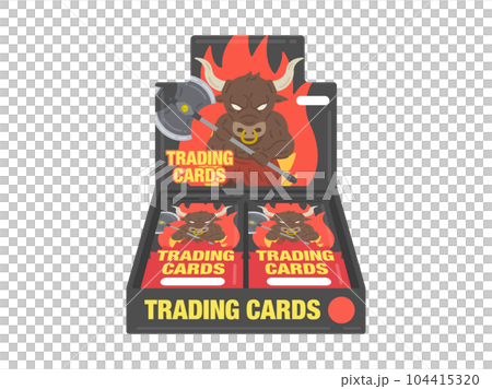 トレーディングカードの、ボックスのイラスト 104415320