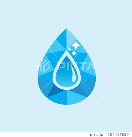 diamond water icon vector concept design template diamond water icon vector concept design template 104417689