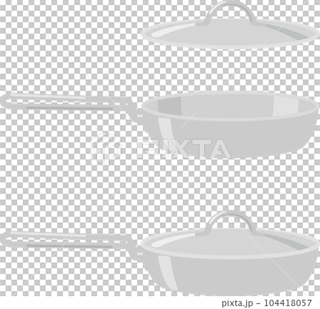 蓋付きのステンレスフライパン 104418057