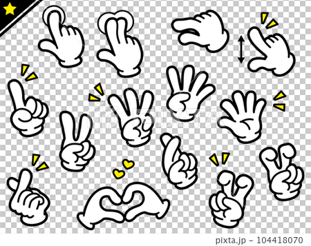 Hand gesture icon set 2nd Hand gesture icon set 2nd 104418070