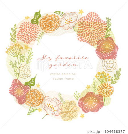 お花のリース（ピンク） 104418377