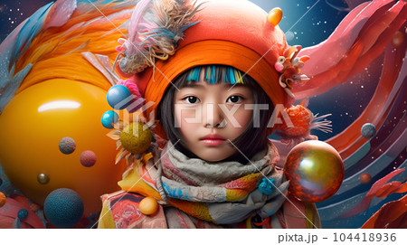 古着のリサイクルを考える少女【AI生成画像】 104418936