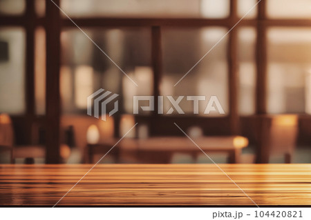 Table top with Blurred sofa Home interior decoration 104420821