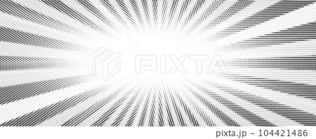 Sun rays halftone background. White and grey radial abstract comic pattern. Vector explosion abstract lines backdrop Sun rays halftone background. White and grey radial abstract comic pattern. Vector explosion abstract lines backdrop 104421486