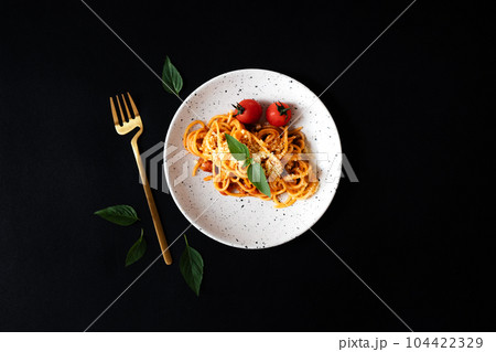 Spaghetti Tomato Sauce with Cheese Spaghetti Tomato Sauce with Cheese 104422329