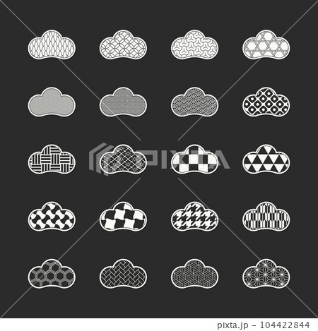 和柄ステッカーアイコン(松) 和柄ステッカーアイコン(松) 104422844