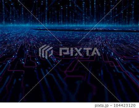 Abstract computer data characters, big data, and internet technology concepts 104423120