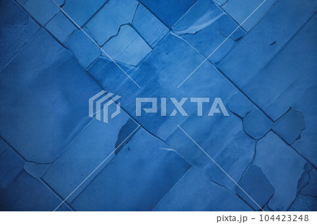 Damaged blue cement wall background 104423248