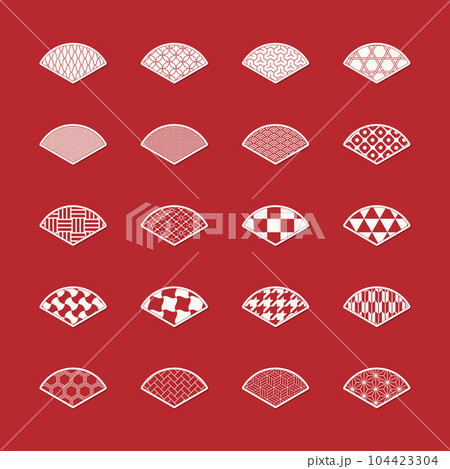 和柄ステッカーアイコン（扇） 104423304