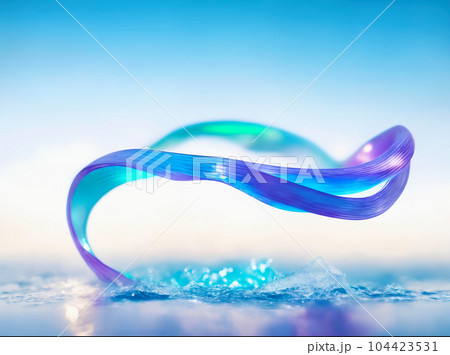 Splash fluid 3d illustration, 3d rendering 104423531