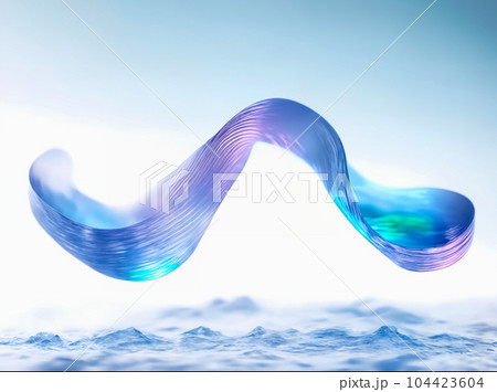 Splash fluid 3d illustration, 3d rendering 104423604