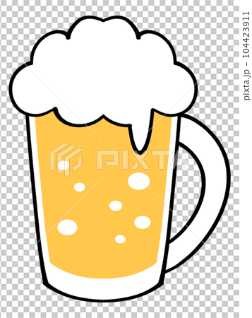 Illustration material of beer mug Illustration material of beer mug 104423911