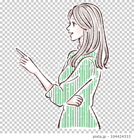 女性のイラスト素材 104424333