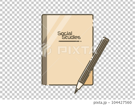 社交筆記本和鉛筆 104427560