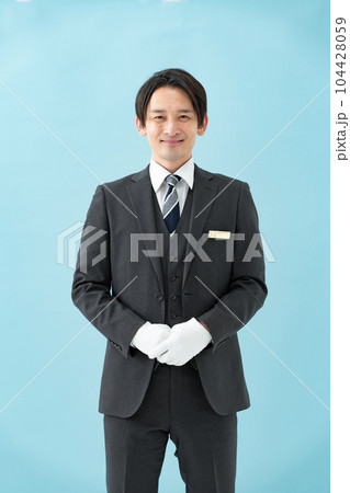 男性　白手袋 104428059