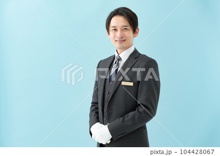 男性　白手袋 104428067