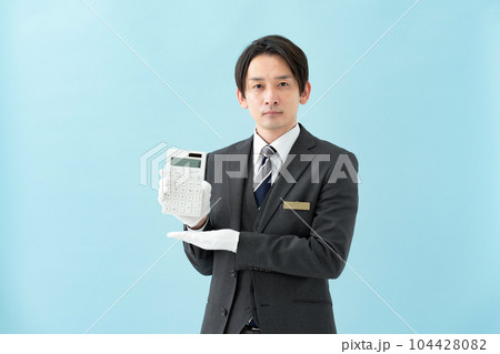 男性 白手袋 計算機 男性 白手袋 計算機 104428082