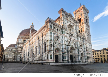 Santa Maria del Fiore or popularly known as Duomo of Florence is popular historic attraction in Florence, Italy Santa Maria del Fiore or popularly known as Duomo of Florence is popular historic attraction in Florence, Italy 104428128