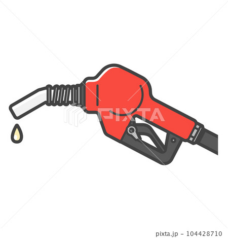 赤色、レギュラーのガソリン給油ノズル(注意・国により、油種と給油ガンの色が異なります) 104428710
