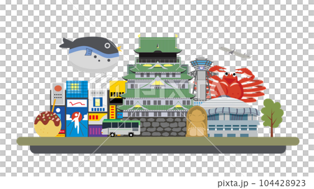 大阪の観光グルメスポット旅行 104428923