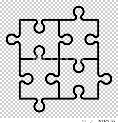 簡單的拼圖圖標 簡單的拼圖圖標 104429133