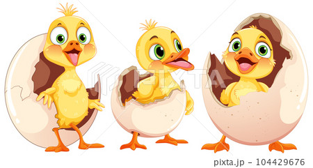 Cute Duckling Cartoon Characters Cute Duckling Cartoon Characters 104429676