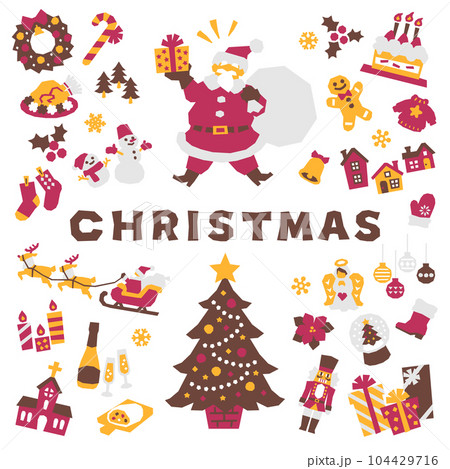 クリスマス切り絵 104429716