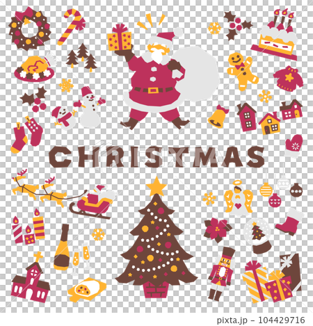 クリスマス切り絵 104429716