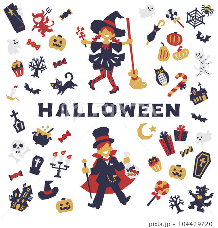 ハロウィン切り絵 ハロウィン切り絵 104429720