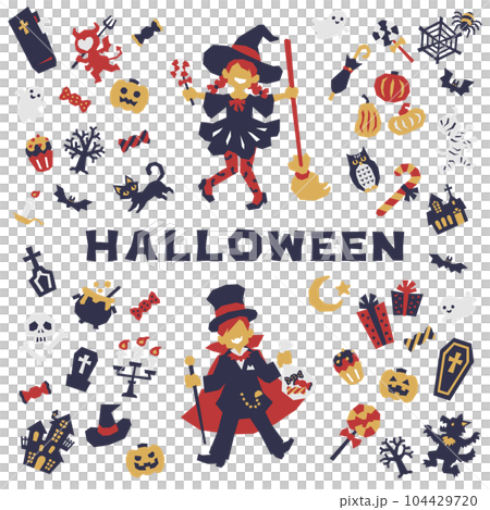 ハロウィン切り絵 ハロウィン切り絵 104429720