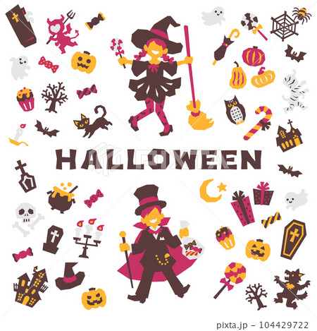 ハロウィン切り絵 ハロウィン切り絵 104429722