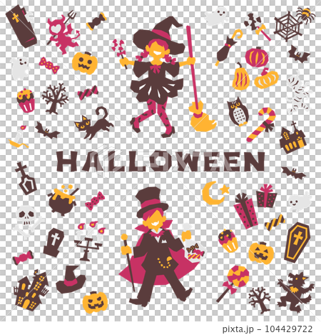 ハロウィン切り絵 ハロウィン切り絵 104429722