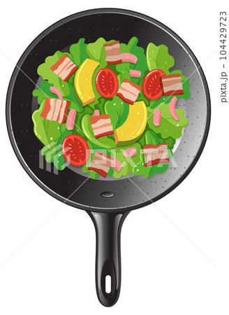 Vegetable salad in a pan Vegetable salad in a pan 104429723