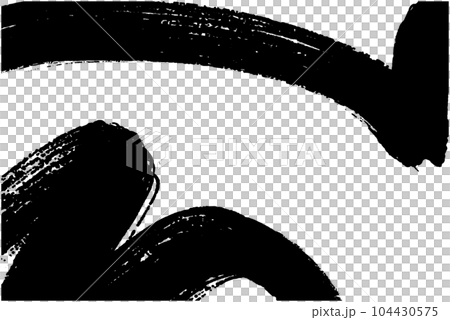 An image of flowing ink that looks like it was drawn with a brush Smooth curved banner background that creates harmony 104430575