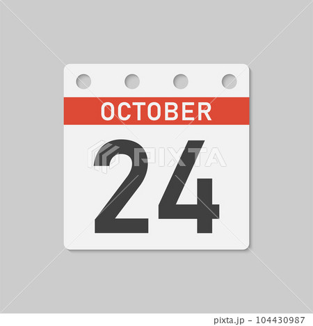 Icon page calendar day - 24 October 104430987